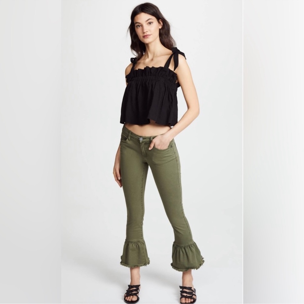 Blank NYC The Reade Olive Grove Crop Jeans Size 28